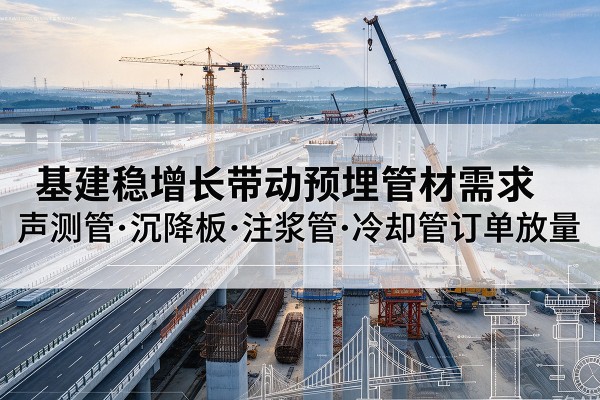 祁连基建稳增长带动预埋监测管材需求,声测管、沉降板、注浆管订单持续放量