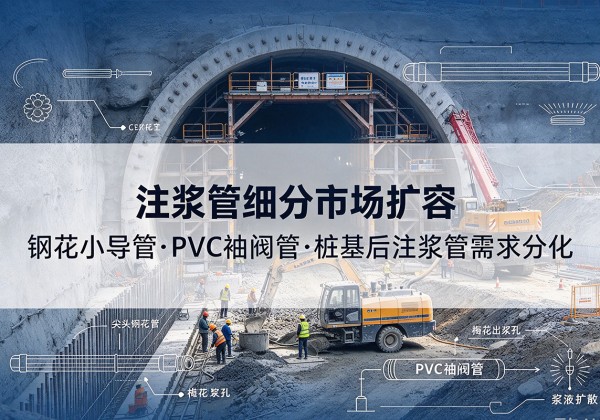 祁连注浆管细分市场扩容，隧道钢花小导管、PVC 袖阀管、桩基后注浆管需求分化